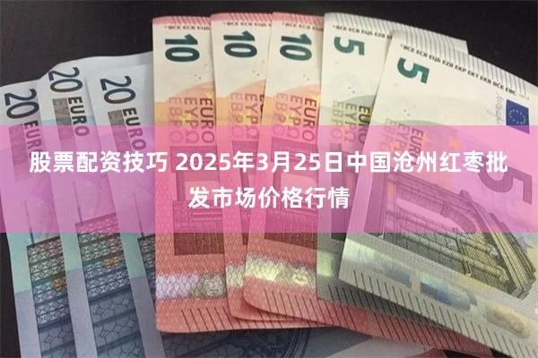 股票配资技巧 2025年3月25日中国沧州红枣批发市场价格行情